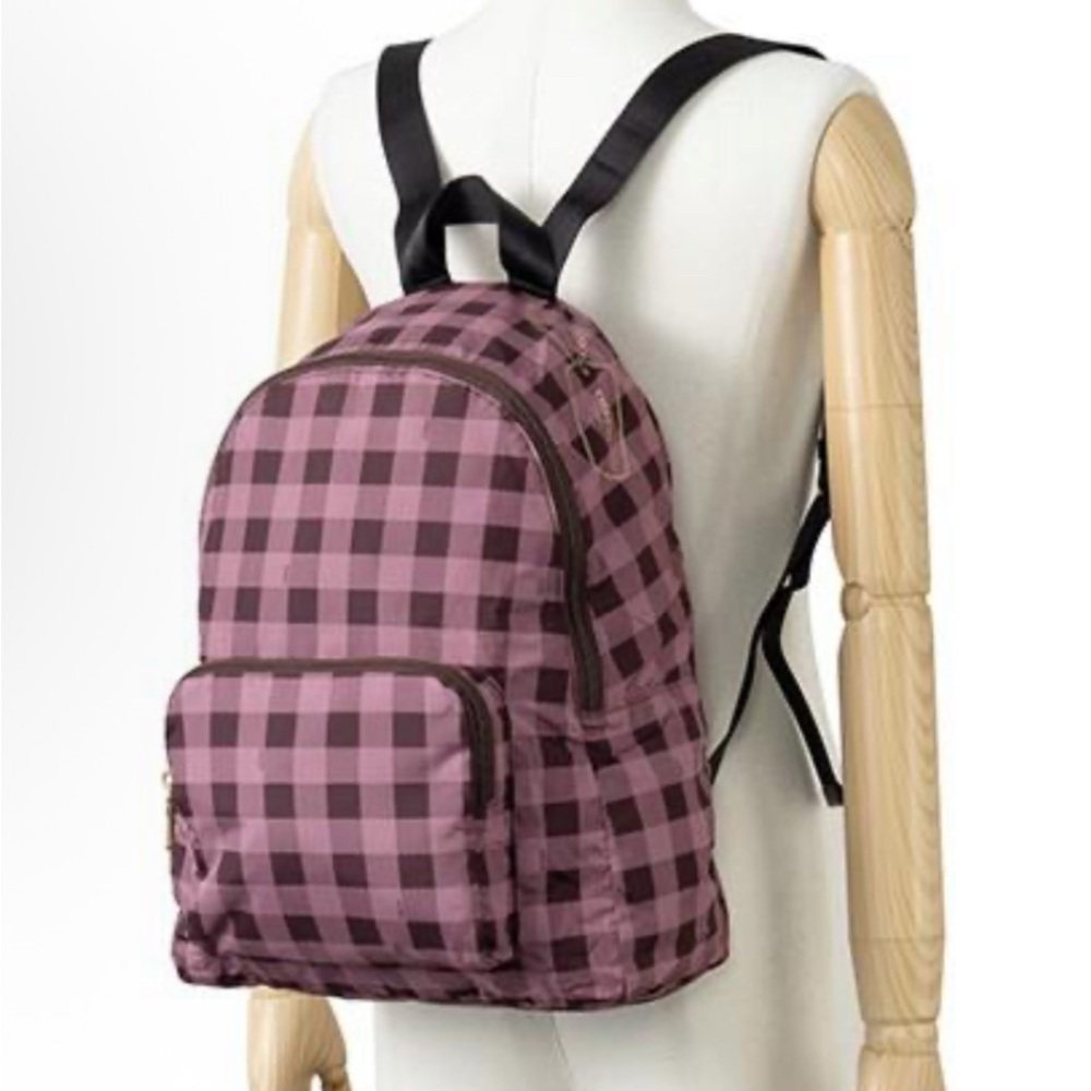Coach F39648 Packable Backpack With Gingham Print… - image 3